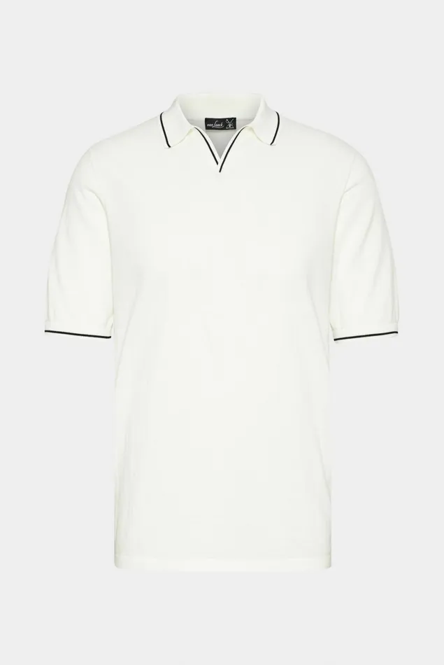 Van Laack Poloshirts Men Knitted VNeck Polo Shirt Made Of Air Cotton Offwhite Van Laack Poloshirts Men Knitted VNeck Polo Shirt Made Of Air Cotton Offwhite