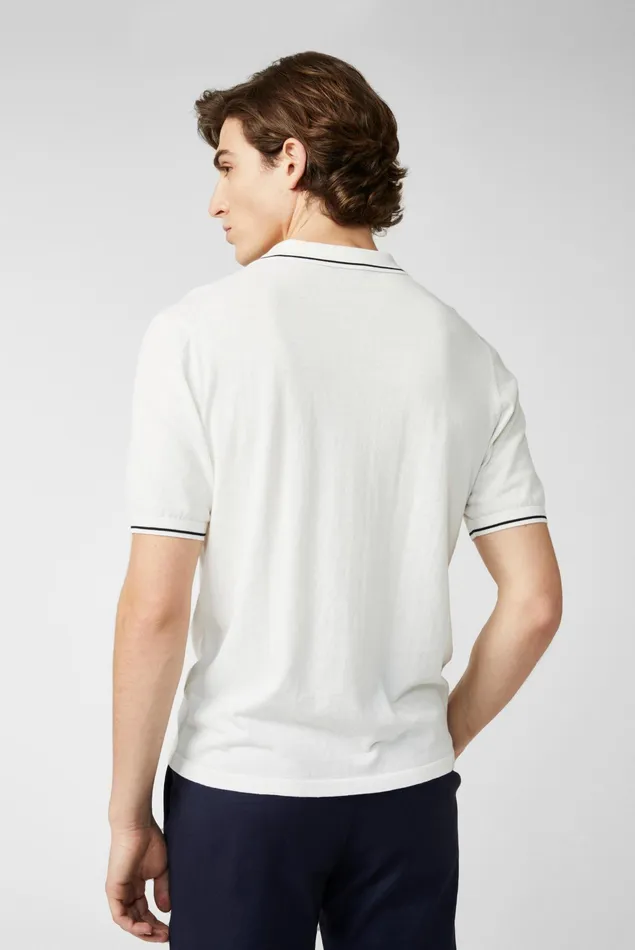 Van Laack Poloshirts Men Knitted VNeck Polo Shirt Made Of Air Cotton Offwhite Van Laack Poloshirts Men Knitted VNeck Polo Shirt Made Of Air Cotton Offwhite