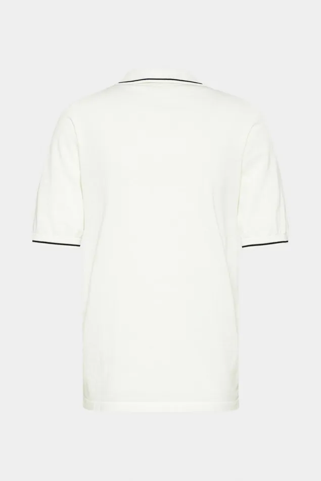 Van Laack Poloshirts Men Knitted VNeck Polo Shirt Made Of Air Cotton Offwhite Van Laack Poloshirts Men Knitted VNeck Polo Shirt Made Of Air Cotton Offwhite