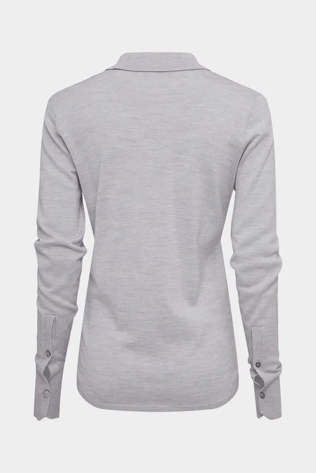 Van Laack Sweaters and Cardigans Women MSABILE 8211 Fullyfashioned Shirt In 100 Ultrafine Merino Van Laack Sweaters and Cardigans Women MSABILE 8211 Fullyfashioned Shirt In 100 Ultrafine Merino