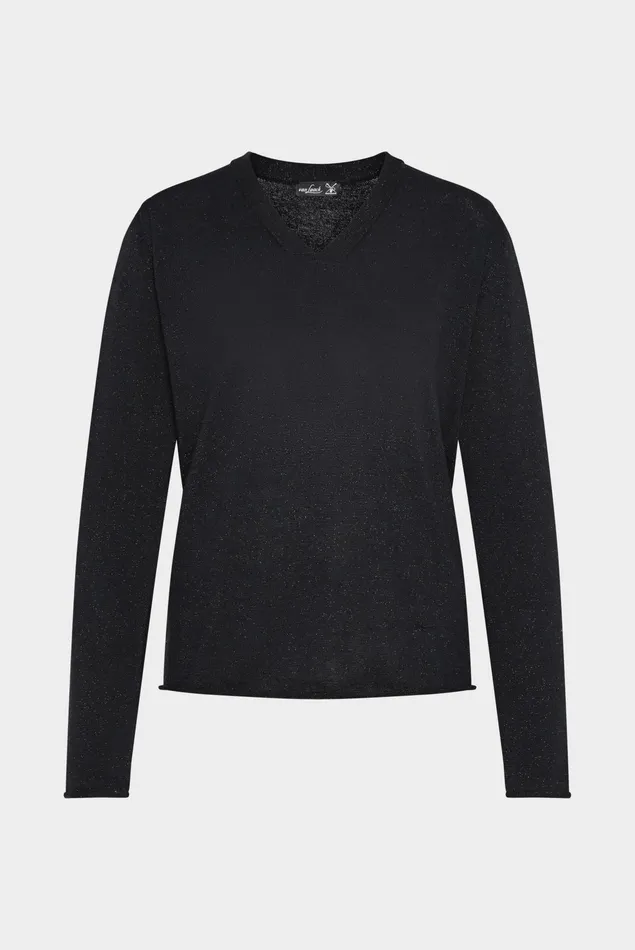 Van Laack Sweaters and Cardigans Women Vneck Sweater In Mercerized Cottonlinen Blend Blue Van Laack Sweaters and Cardigans Women Vneck Sweater In Mercerized Cottonlinen Blend Blue