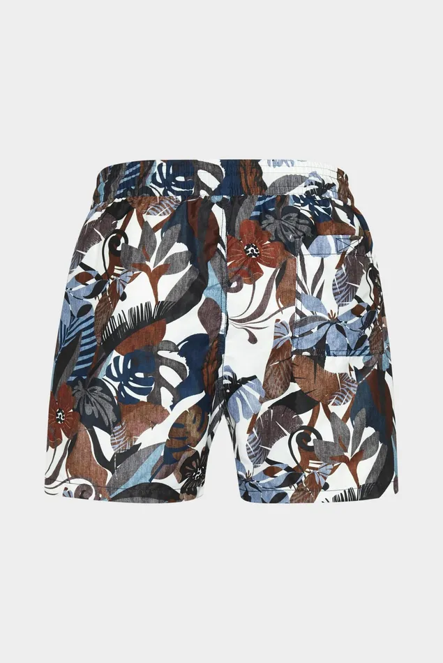 Van Laack Swimwear Men Straight Leg Swim Trunks With San Remo Vintage Jungle Print Van Laack Swimwear Men Straight Leg Swim Trunks With San Remo Vintage Jungle Print
