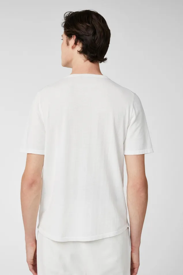 Van Laack TShirts Men Knittted Air Cotton TShirt White Van Laack TShirts Men Knittted Air Cotton TShirt White