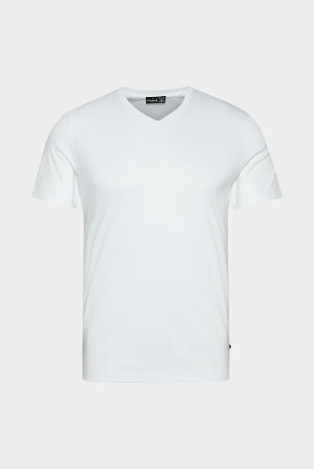 Van Laack TShirts Men Swiss Cotton Jersey VNeck TShirt White Van Laack TShirts Men Swiss Cotton Jersey VNeck TShirt White