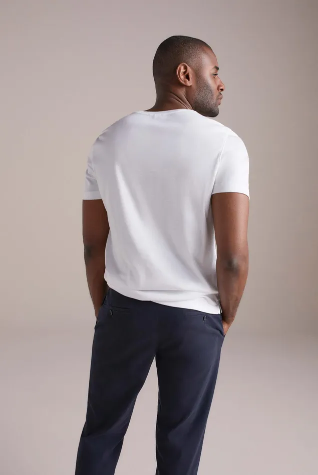 Van Laack TShirts Men Swiss Cotton Jersey VNeck TShirt White Van Laack TShirts Men Swiss Cotton Jersey VNeck TShirt White