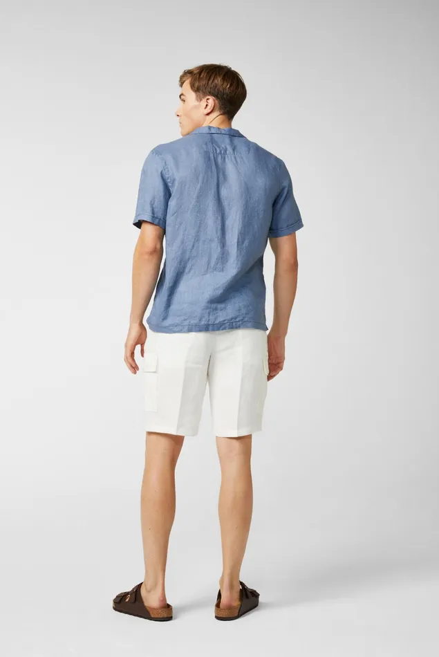 Van Laack TailorFit Shirts Men Super Soft Linen Bowlingshirt Blue Van Laack TailorFit Shirts Men Super Soft Linen Bowlingshirt Blue