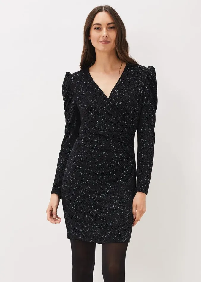 Venus Shimmer Dress Black Women Phase Eight Dresses
