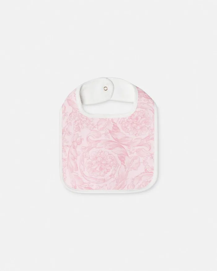 Versace Accessories Barocco Baby Bib Pinkprint 8211 Children