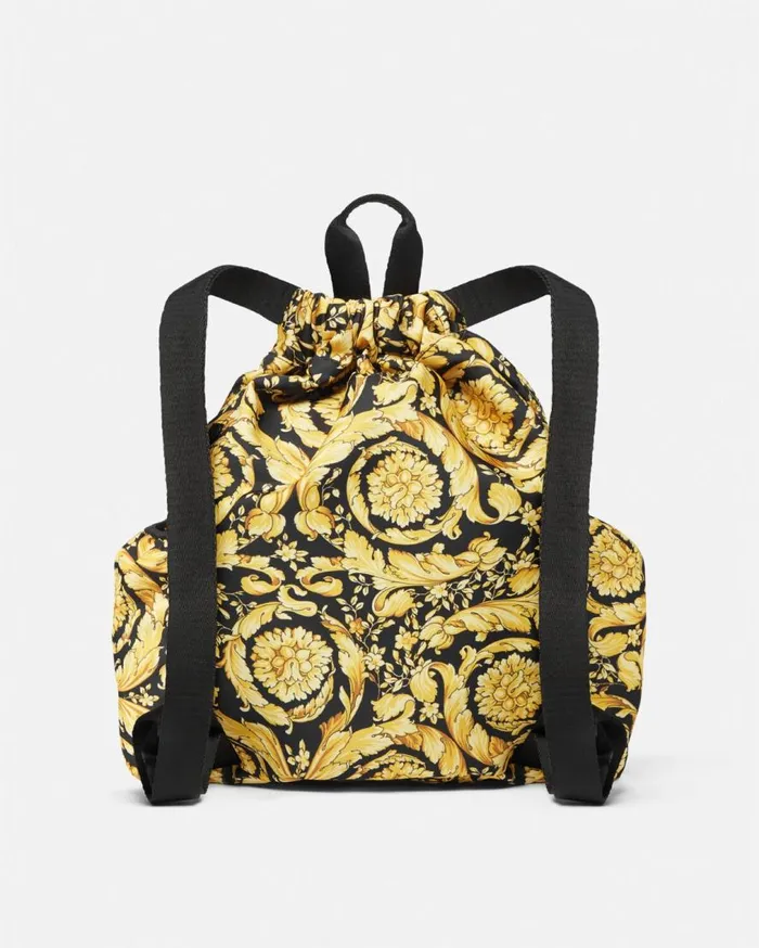 Versace Accessories Barocco Kids Drawstring Backpack Black 8211 Children Versace Accessories Barocco Kids Drawstring Backpack Black 8211 Children