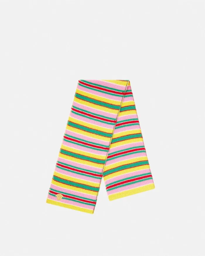 Versace Accessories Striped CableKnit Kids Scarf Print 8211 Children