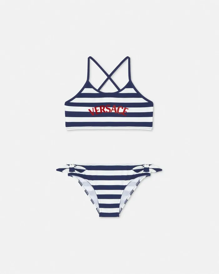 Versace Beachwear Nautical Stripe Kids Bikini Set White 8211 Children