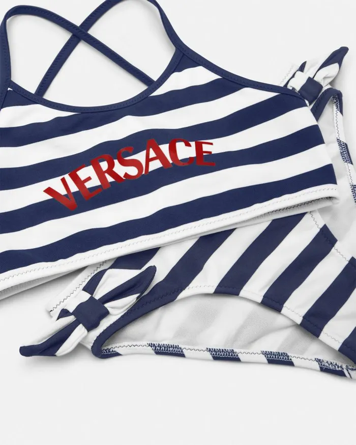 Versace Beachwear Nautical Stripe Kids Bikini Set White 8211 Children Versace Beachwear Nautical Stripe Kids Bikini Set White 8211 Children
