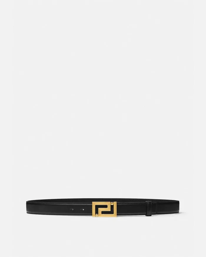Versace Belts Greca Leather Belt 3 Cm Blackgold 8211 Men