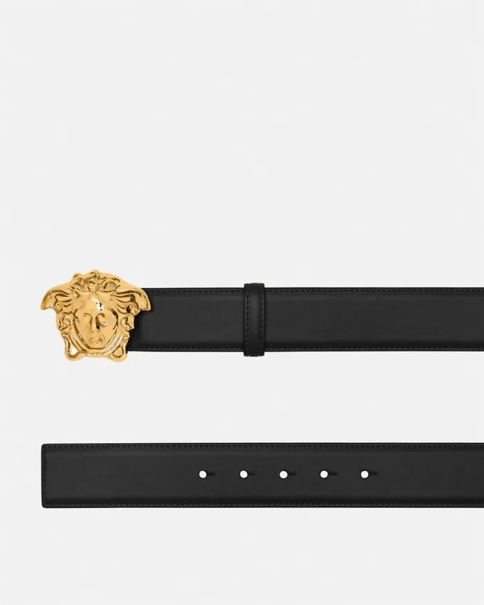 Versace Belts La Medusa Leather Belt 4 Cm Black 8211 Men Versace Belts La Medusa Leather Belt 4 Cm Black 8211 Men