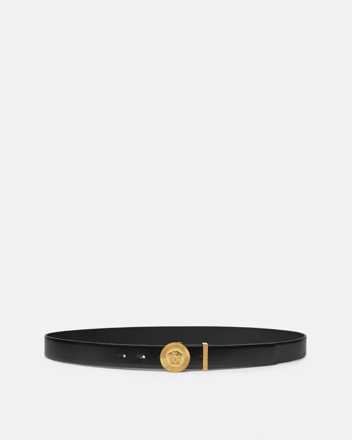 Versace Belts Medusa Biggie Leather Belt 3 Cm Blackgold 8211 Men