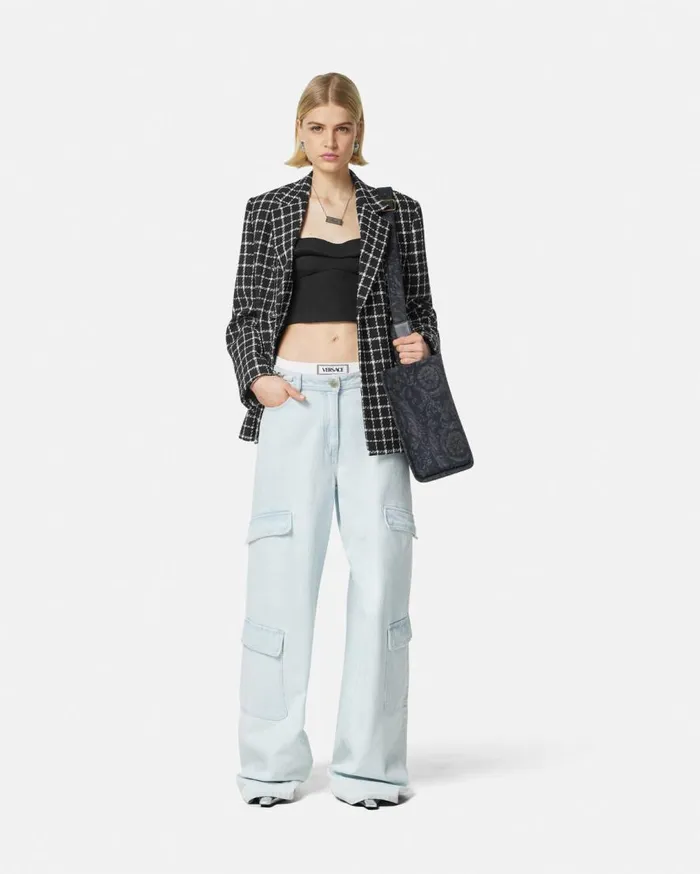 Versace Blazer and Jackets Tweed Slim Masculine Blazer Black 8211 Women Versace Blazer and Jackets Tweed Slim Masculine Blazer Black 8211 Women