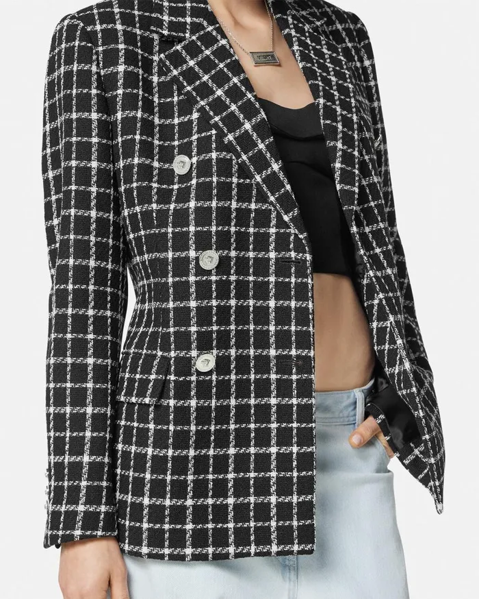 Versace Blazer and Jackets Tweed Slim Masculine Blazer Black 8211 Women Versace Blazer and Jackets Tweed Slim Masculine Blazer Black 8211 Women