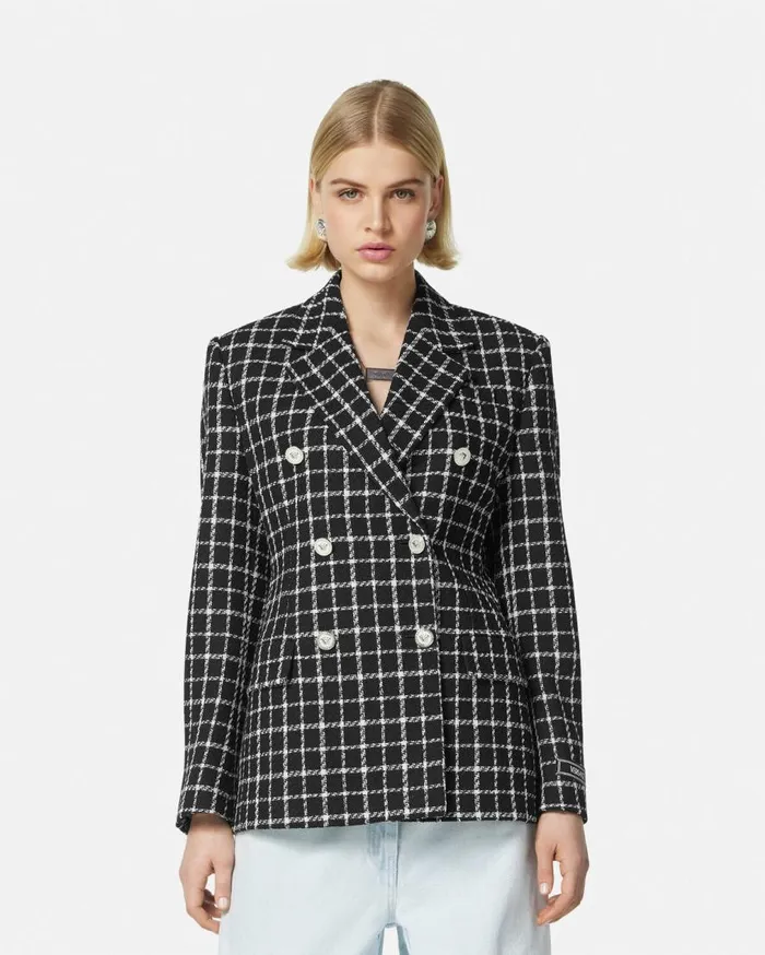 Versace Blazer and Jackets Tweed Slim Masculine Blazer Black 8211 Women Versace Blazer and Jackets Tweed Slim Masculine Blazer Black 8211 Women