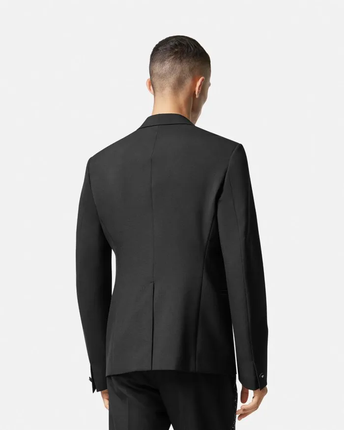 Versace Blazers and Suits Embellished SingleBreasted Blazer Black 8211 Men Versace Blazers and Suits Embellished SingleBreasted Blazer Black 8211 Men