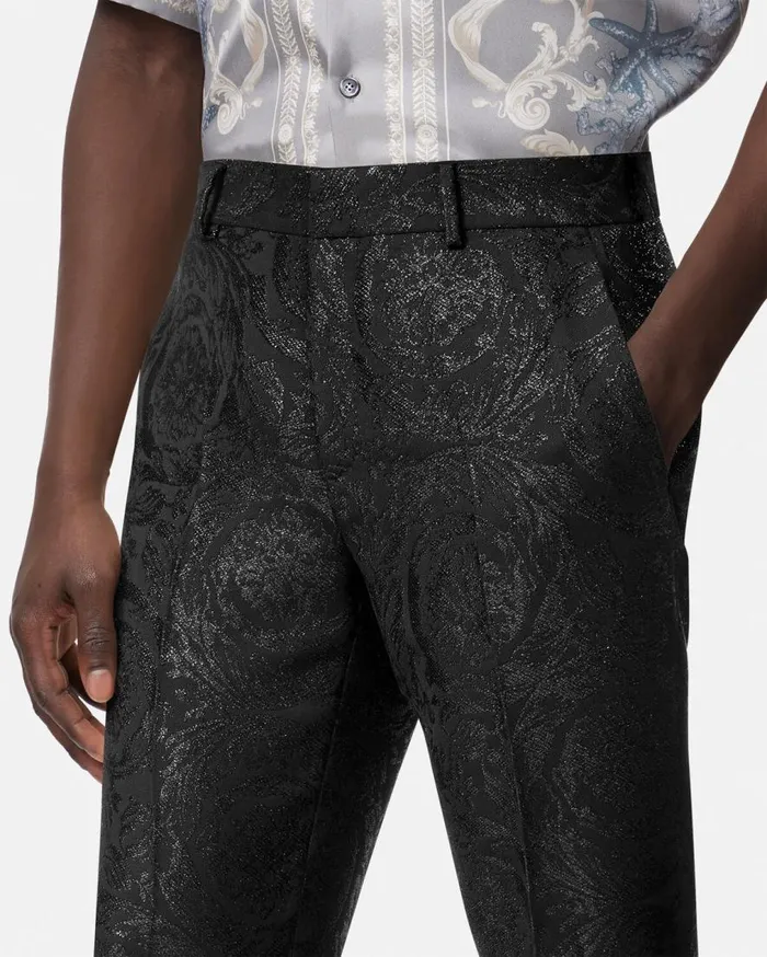 Versace Blazers and Suits WoolBlend Formal Pants Black 8211 Men Versace Blazers and Suits WoolBlend Formal Pants Black 8211 Men