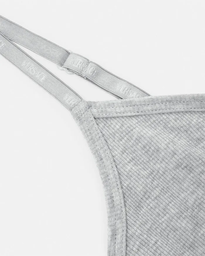 Versace Bras and Briefs 90s Vintage Logo Ribbed Bralette Gray 8211 Women Versace Bras and Briefs 90s Vintage Logo Ribbed Bralette Gray 8211 Women
