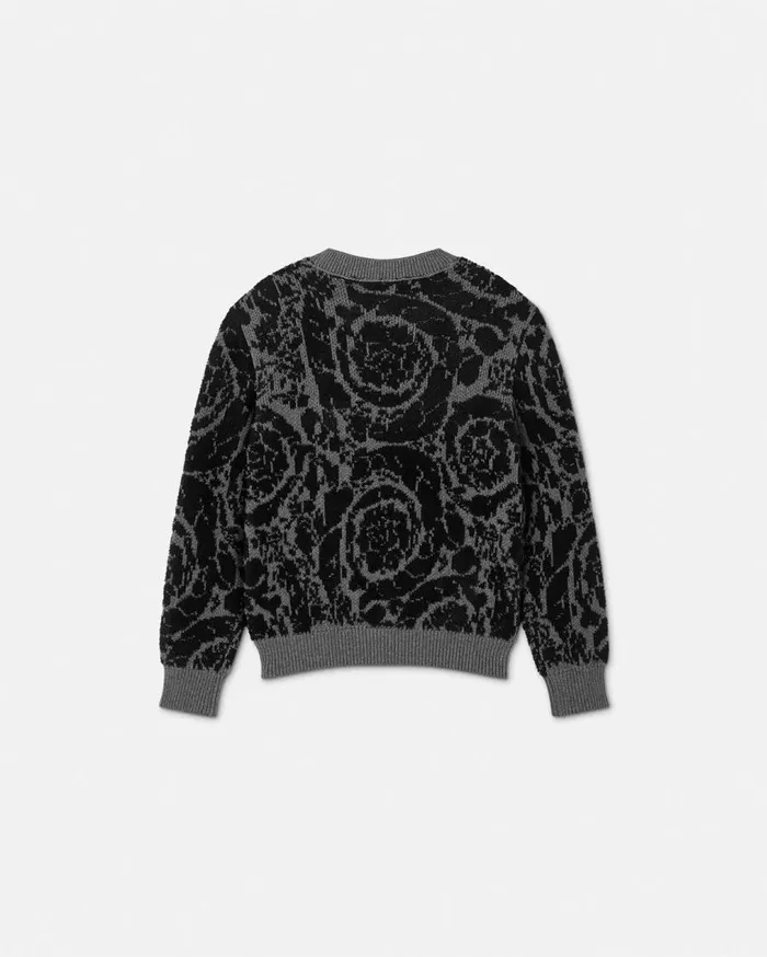 Versace Clothing Barocco Jacquards Kids Sweater Gray 8211 Children Versace Clothing Barocco Jacquards Kids Sweater Gray 8211 Children