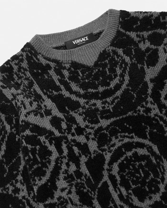 Versace Clothing Barocco Jacquards Kids Sweater Gray 8211 Children Versace Clothing Barocco Jacquards Kids Sweater Gray 8211 Children