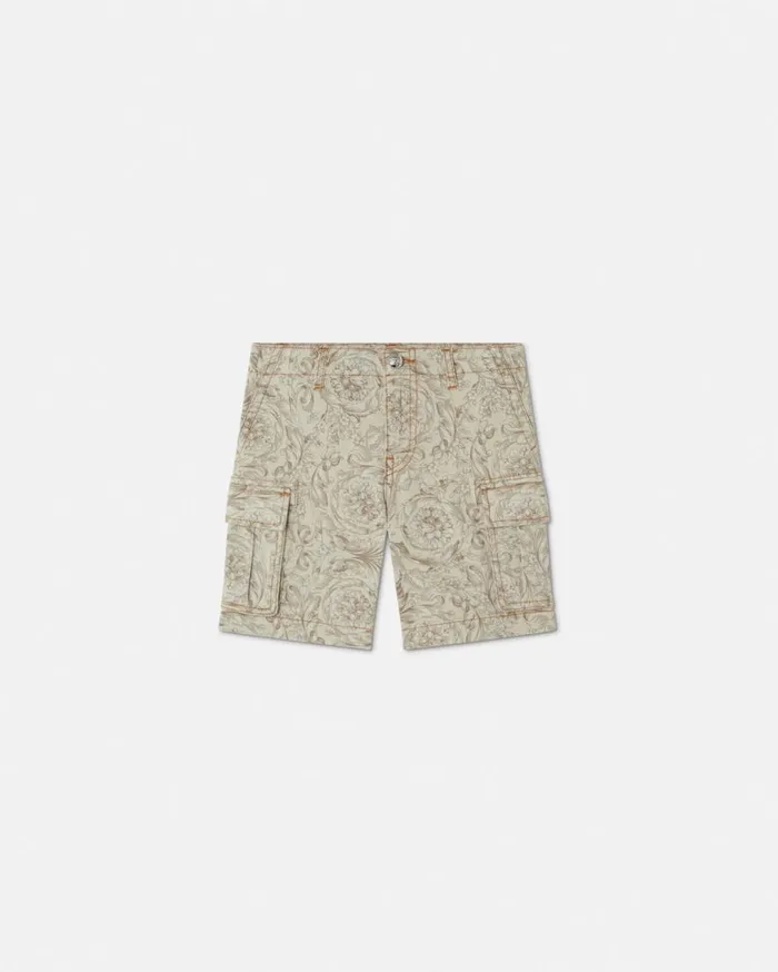 Versace Clothing Barocco Kids Cargo Shorts Beigeprint 8211 Children