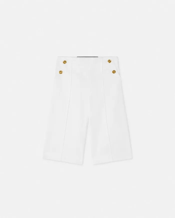 Versace Clothing Gabardine Wide Leg Baby Pants White 8211 Children