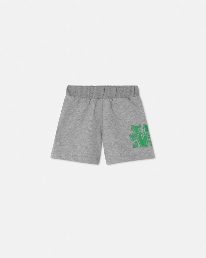 Versace Clothing Varsity Versace Logo Baby Sweat Shorts Gray 8211 Children
