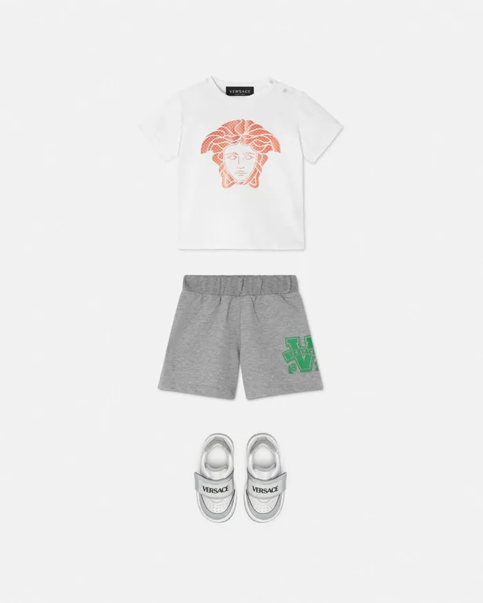 Versace Clothing Varsity Versace Logo Baby Sweat Shorts Gray 8211 Children Versace Clothing Varsity Versace Logo Baby Sweat Shorts Gray 8211 Children