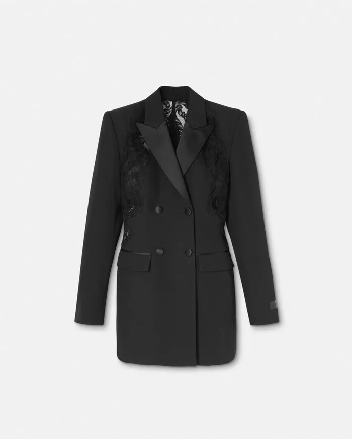 Versace Dresses Barocco Lace Blazer Dress Black 8211 Women