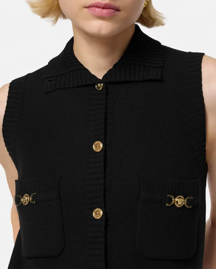 Versace Dresses CashmereBlend Shift Knit Mini Dress Black 8211 Women Versace Dresses CashmereBlend Shift Knit Mini Dress Black 8211 Women