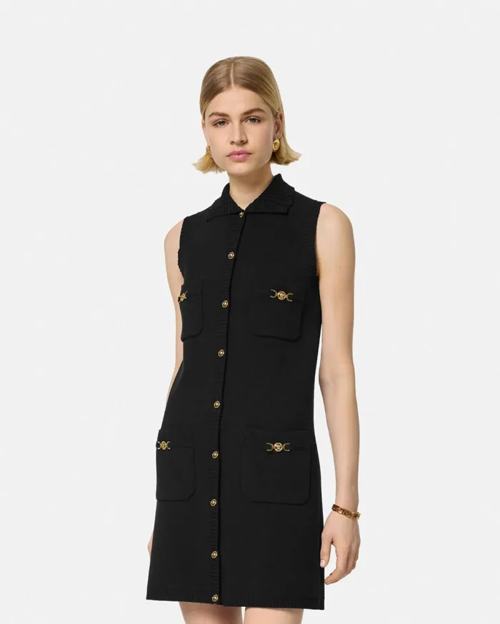 Versace Dresses CashmereBlend Shift Knit Mini Dress Black 8211 Women Versace Dresses CashmereBlend Shift Knit Mini Dress Black 8211 Women