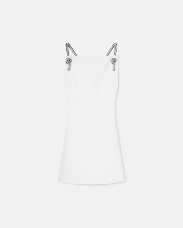 Versace Dresses Crystal Rope Shift Mini Dress White 8211 Women