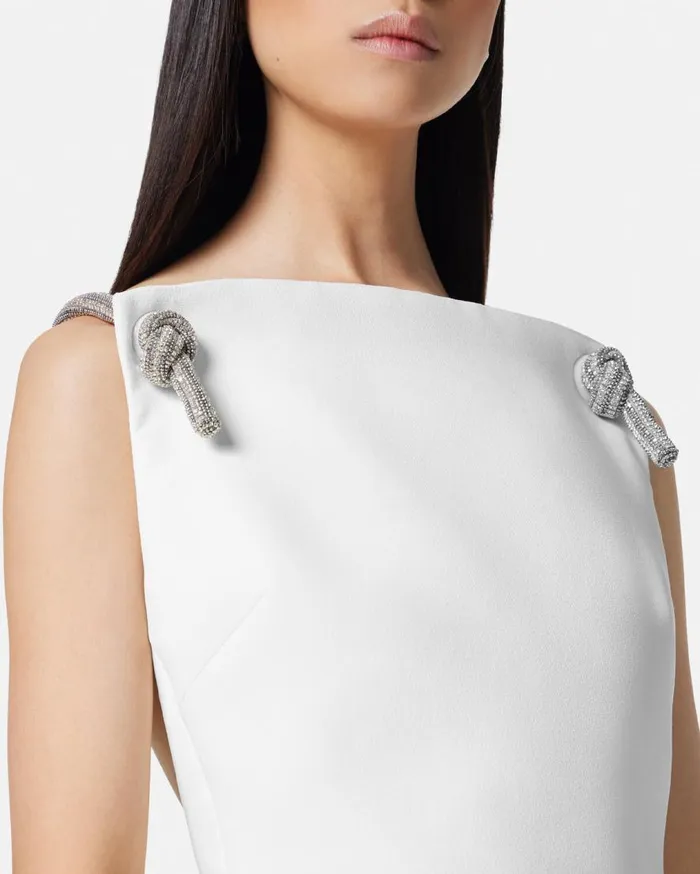 Versace Dresses Crystal Rope Shift Mini Dress White 8211 Women Versace Dresses Crystal Rope Shift Mini Dress White 8211 Women