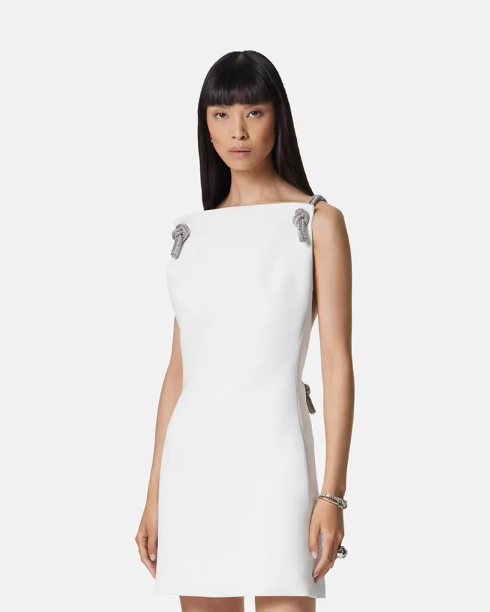 Versace Dresses Crystal Rope Shift Mini Dress White 8211 Women Versace Dresses Crystal Rope Shift Mini Dress White 8211 Women