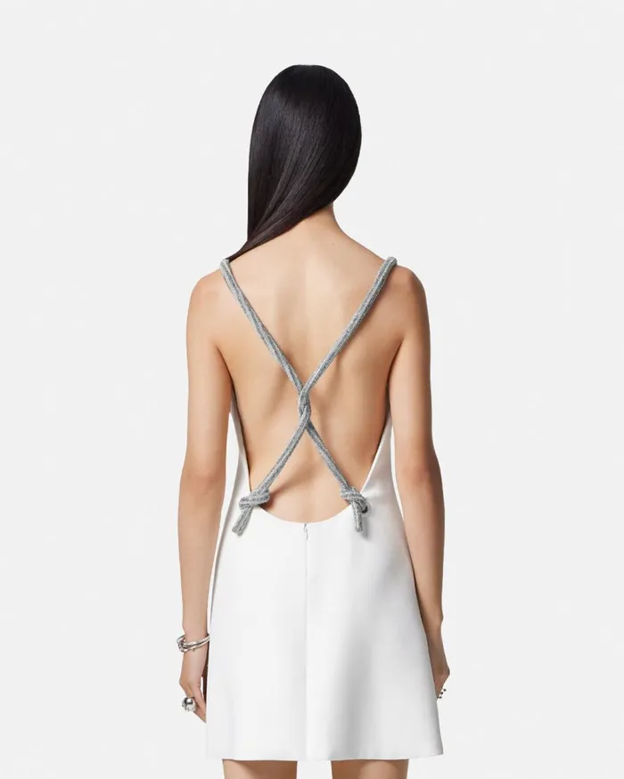 Versace Dresses Crystal Rope Shift Mini Dress White 8211 Women Versace Dresses Crystal Rope Shift Mini Dress White 8211 Women