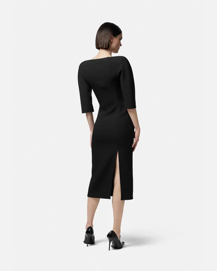 Versace Dresses Folded Midi Dress Black 8211 Women Versace Dresses Folded Midi Dress Black 8211 Women