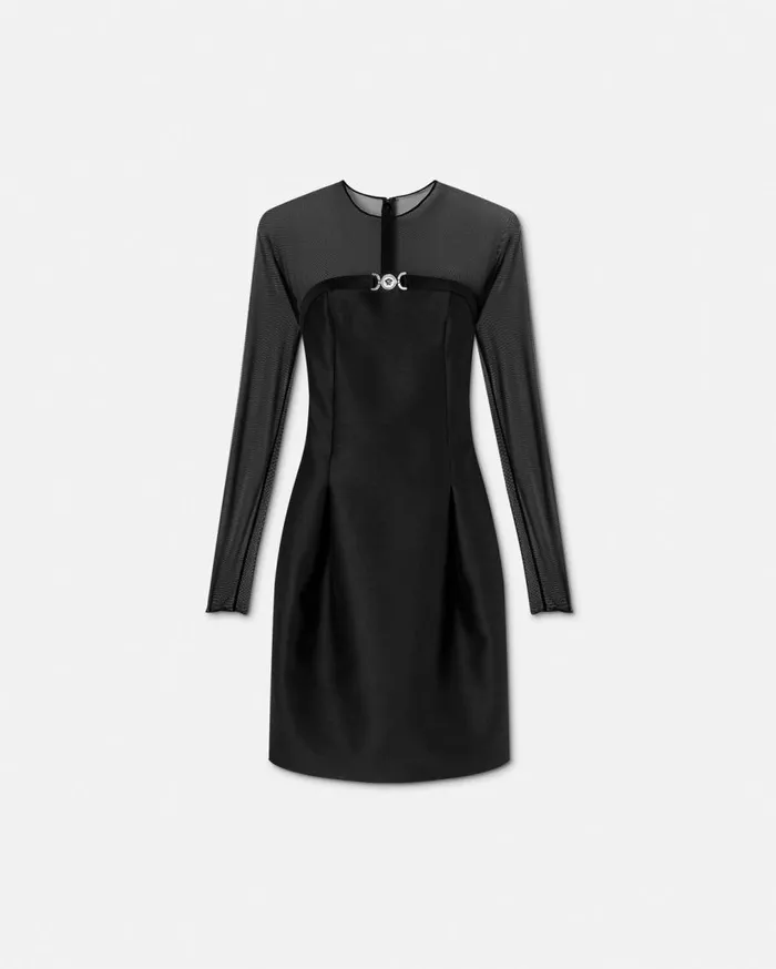 Versace Dresses Medusa 03995 Folded Mini Dress Black 8211 Women