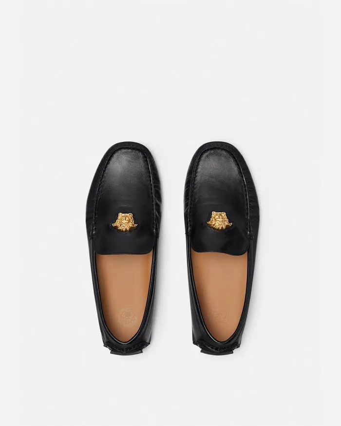Versace Drivers La Medusa Driver Shoes Blackgold 8211 Men Versace Drivers La Medusa Driver Shoes Blackgold 8211 Men