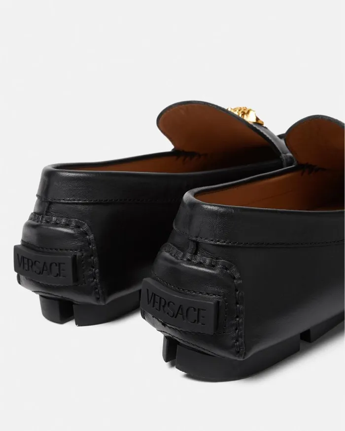 Versace Drivers La Medusa Driver Shoes Blackgold 8211 Men Versace Drivers La Medusa Driver Shoes Blackgold 8211 Men