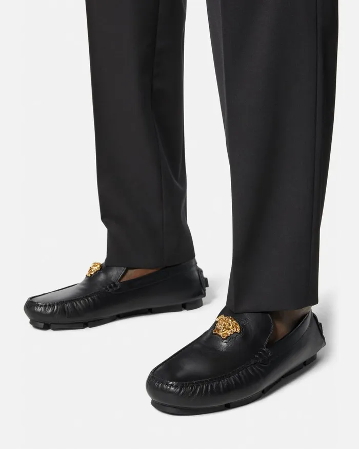 Versace Drivers La Medusa Driver Shoes Blackgold 8211 Men Versace Drivers La Medusa Driver Shoes Blackgold 8211 Men