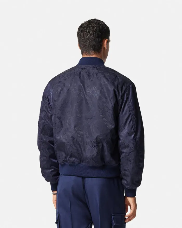 Versace Jackets and Coats Barocco Jacquard Bomber Jacket Blue 8211 Men Versace Jackets and Coats Barocco Jacquard Bomber Jacket Blue 8211 Men