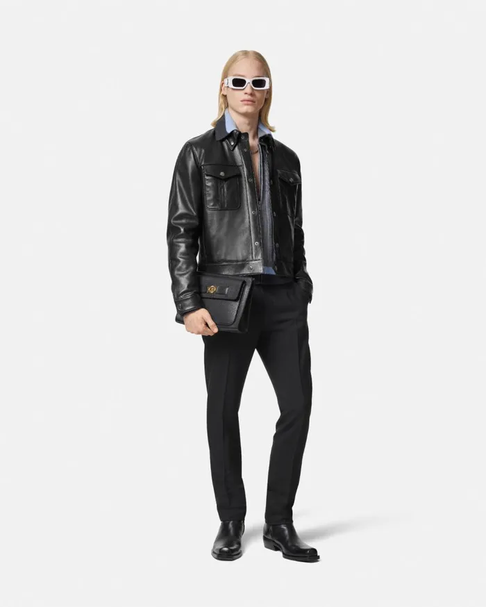 Versace Jackets and Coats Leather Blouson Jacket Black 8211 Men Versace Jackets and Coats Leather Blouson Jacket Black 8211 Men