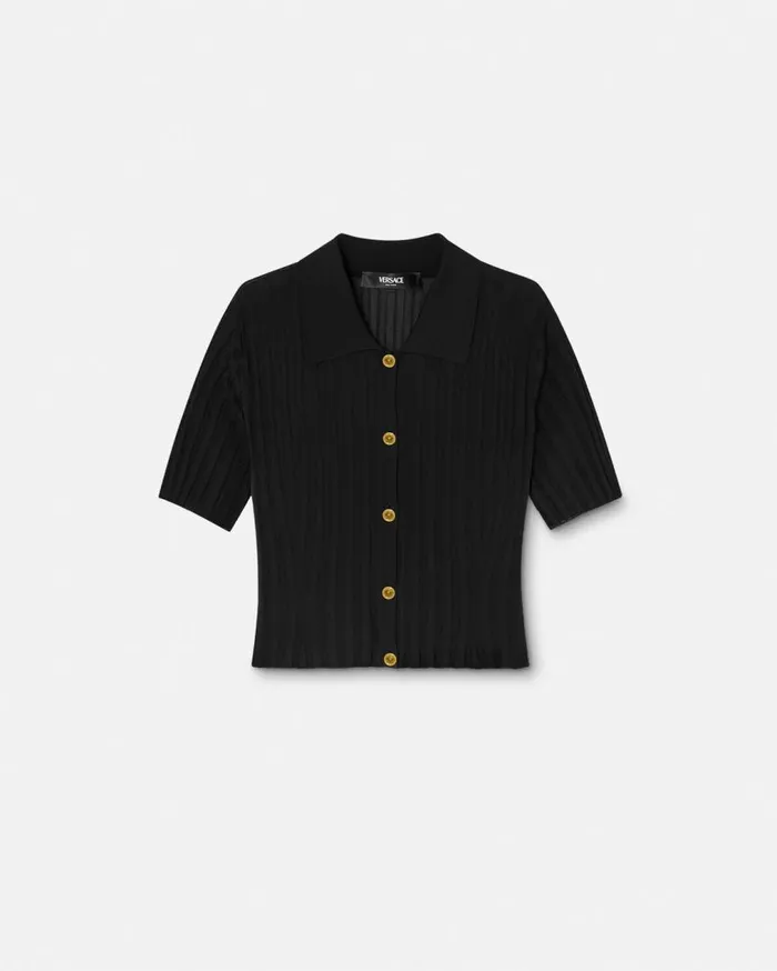 Versace Knitwear Knit Shirt Black 8211 Women