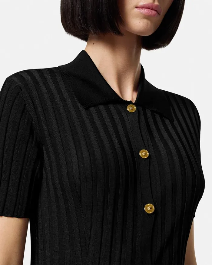 Versace Knitwear Knit Shirt Black 8211 Women Versace Knitwear Knit Shirt Black 8211 Women