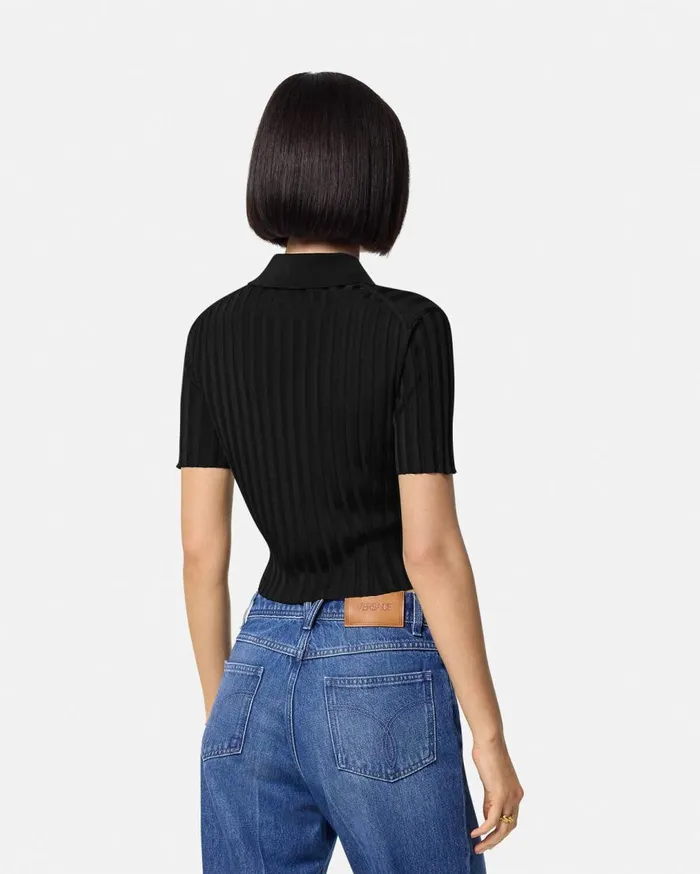Versace Knitwear Knit Shirt Black 8211 Women Versace Knitwear Knit Shirt Black 8211 Women