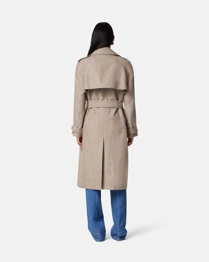 Versace Outerwear and Coats Barocco Jacquard Trench Coat Beige 8211 Women Versace Outerwear and Coats Barocco Jacquard Trench Coat Beige 8211 Women