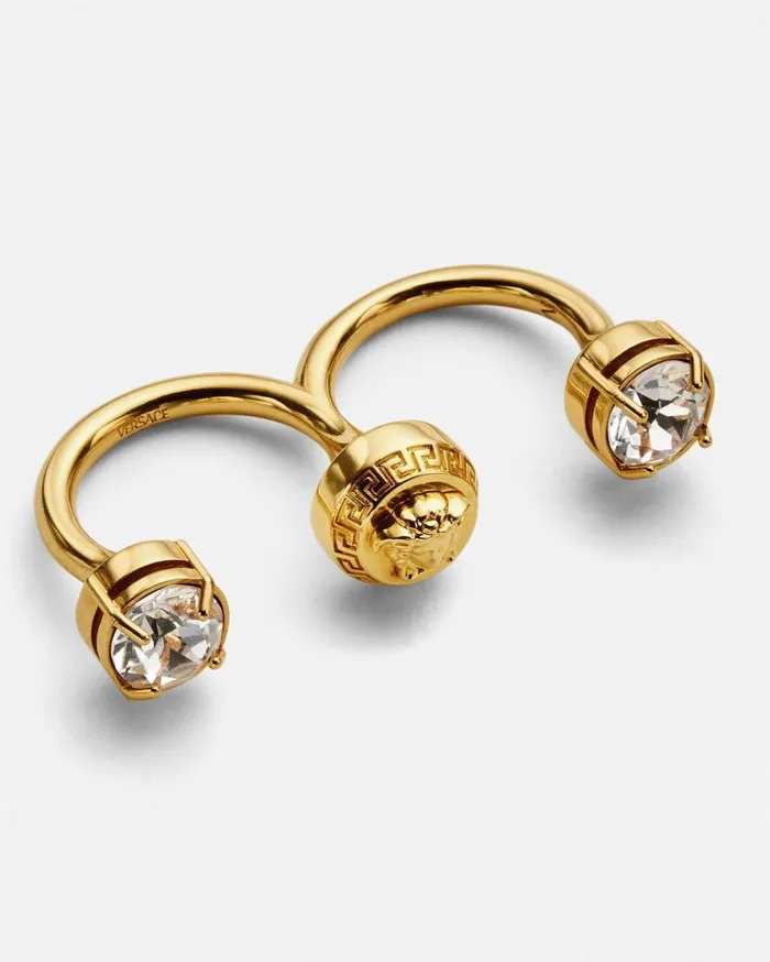 Versace Rings Crystal Medusa Round Cuff Ring Gold 8211 Women Versace Rings Crystal Medusa Round Cuff Ring Gold 8211 Women